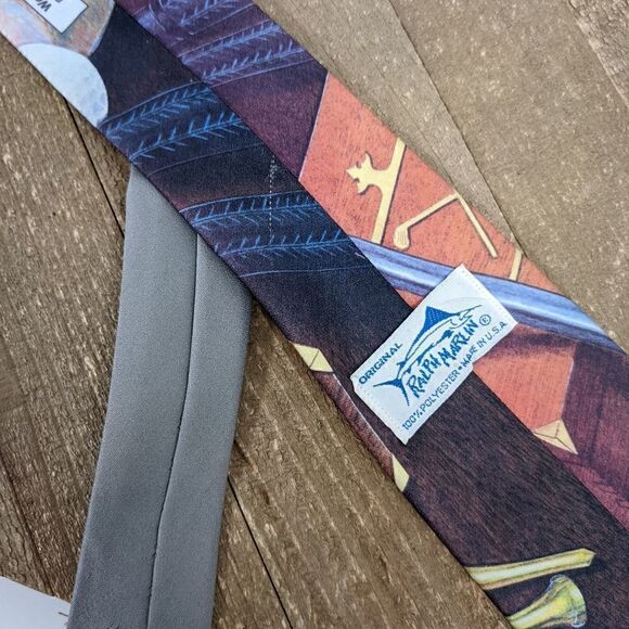 Ralph Marlin & Co Worlds Greatest Golfer Neck Tie 100% Poly USA Novelty 1993 - Picture 6 of 6